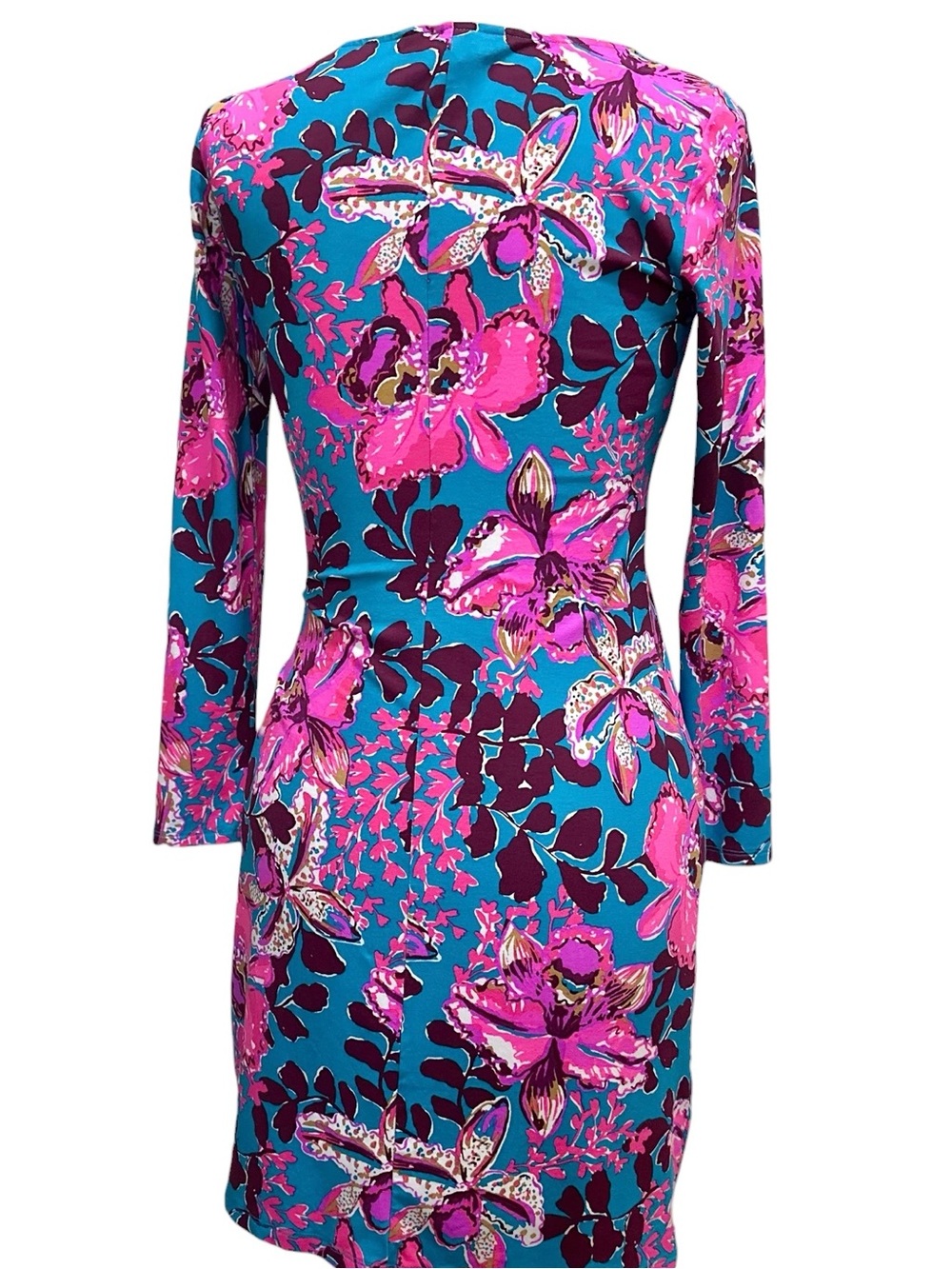 Lilly Pulitzer Bryson Dress Blue Rhapsody Orchid You Not - Picture 6 of 8